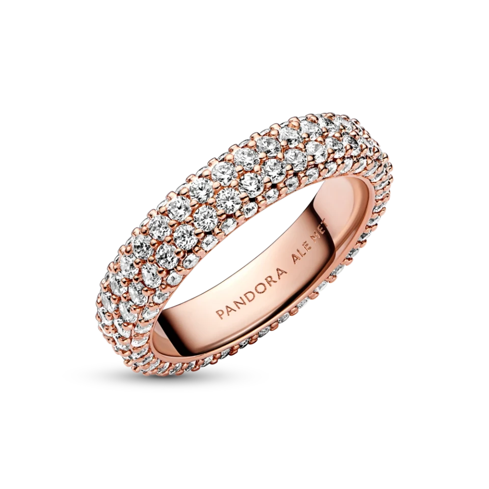 Каблучка Pandora Два ряди паве