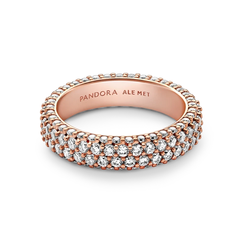Каблучка Pandora Два ряди паве