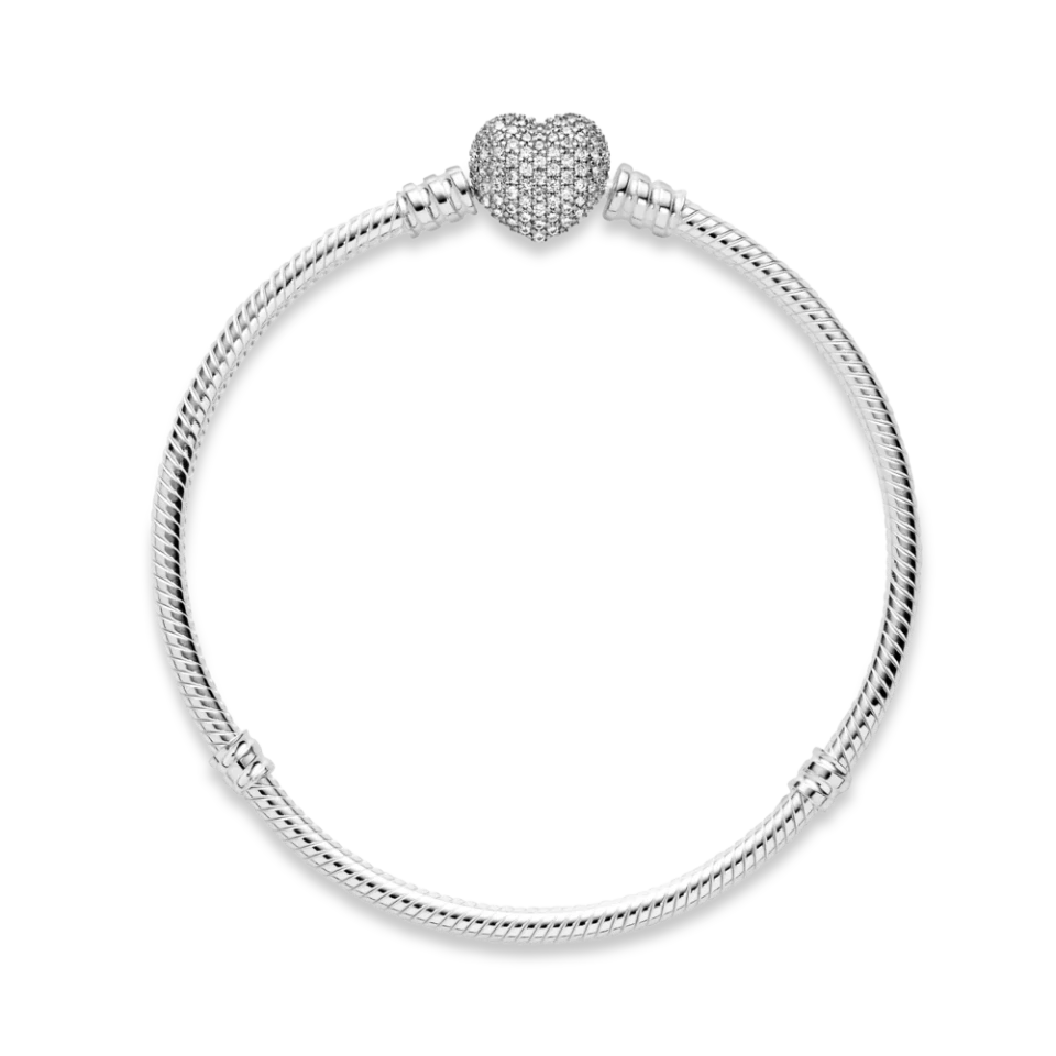 Браслет Pandora із сяючою застібкою у формі серця